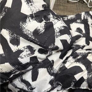 Abstract Black and White Patterned Pillows